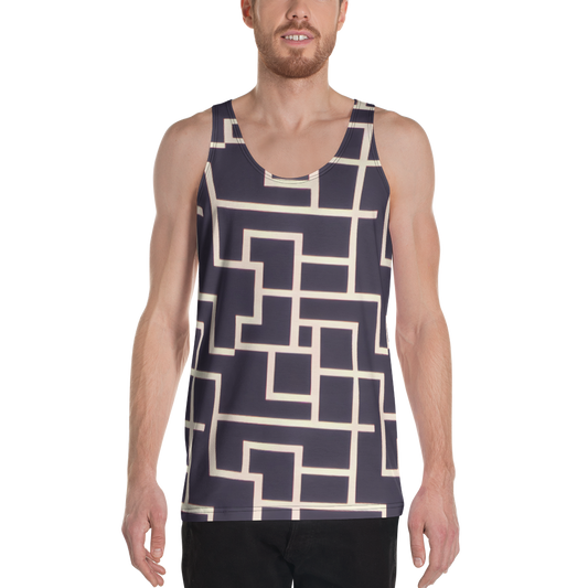 Men's Tank Top - Gilded Gridlock