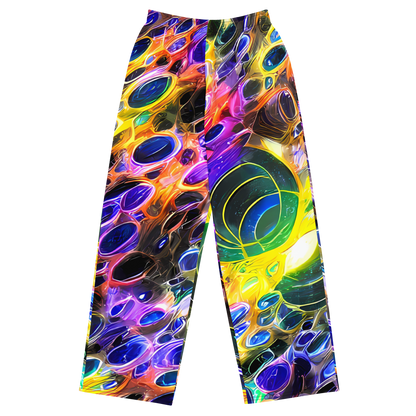 Wide-Leg Pants - Neon Orbits