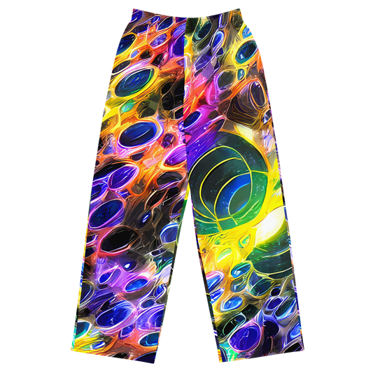 Wide-Leg Pants - Neon Orbits