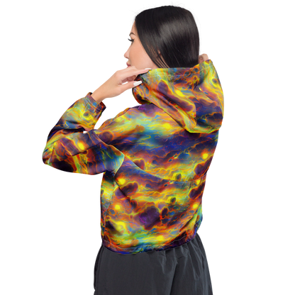 Women's Cropped Windbreaker - Averin's Nebula