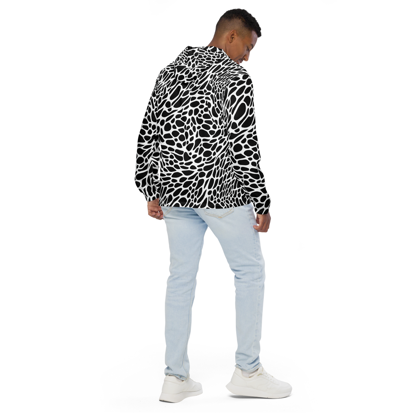 Men's Windbreaker - Monochrome Mystique