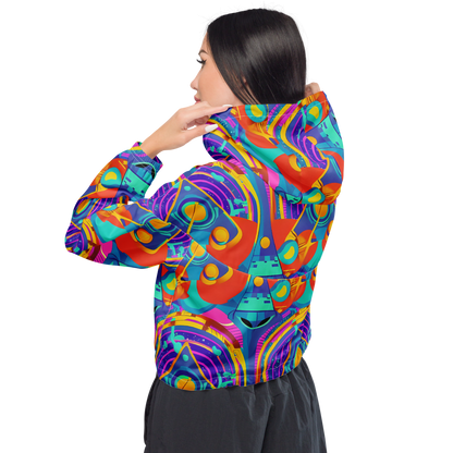 Women's Cropped Windbreaker - Blast of Color