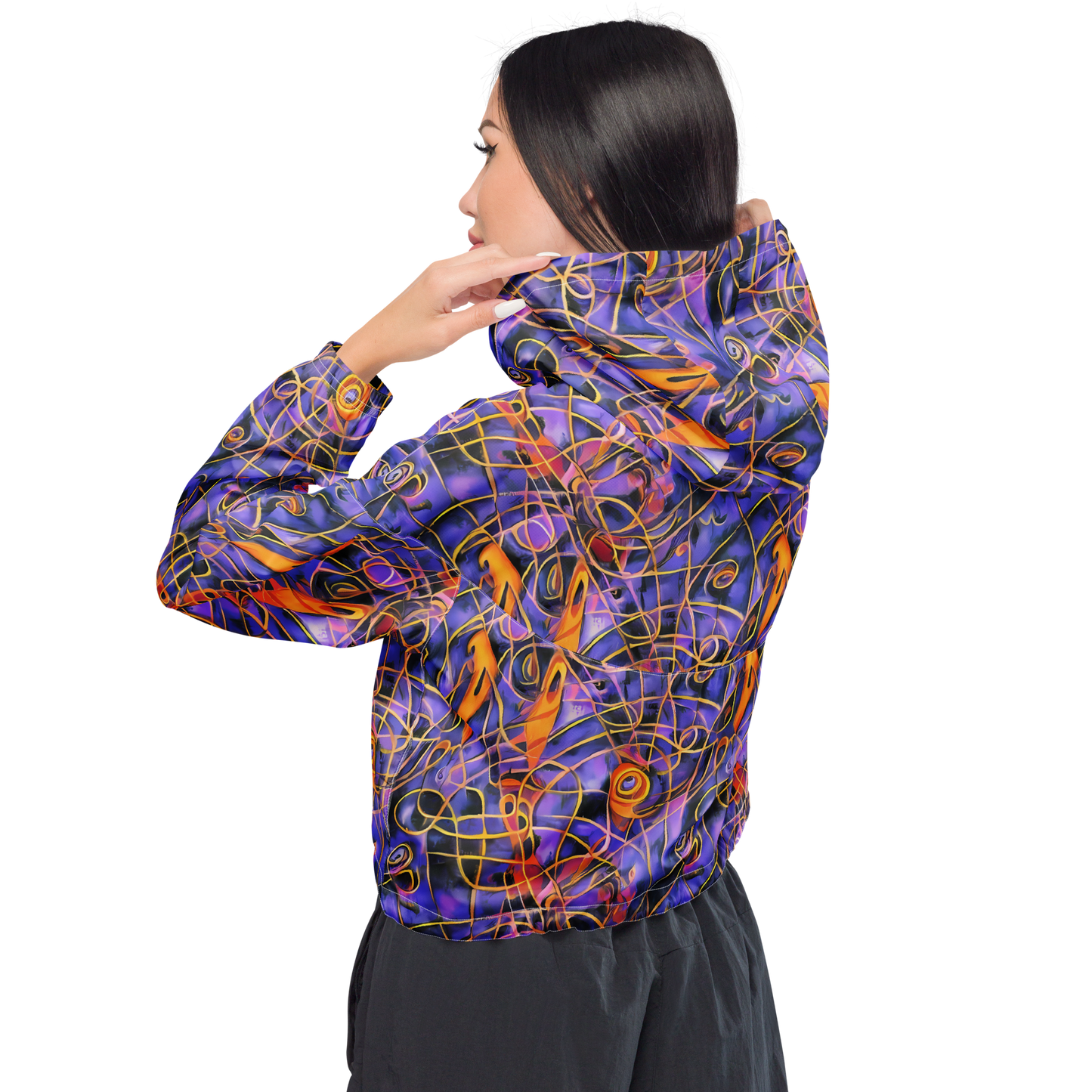 Women's Cropped Windbreaker - Bailly's Twist