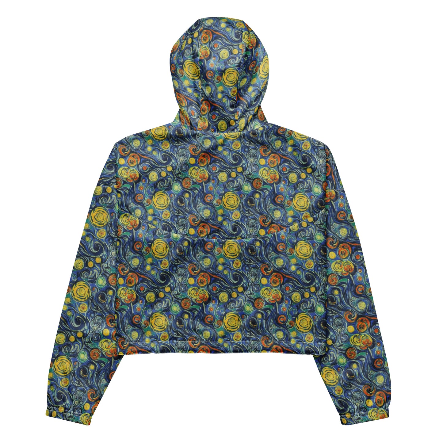 Women's Cropped Windbreaker - Spiraling Stars