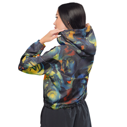 Women's Cropped Windbreaker - Vivid Visage