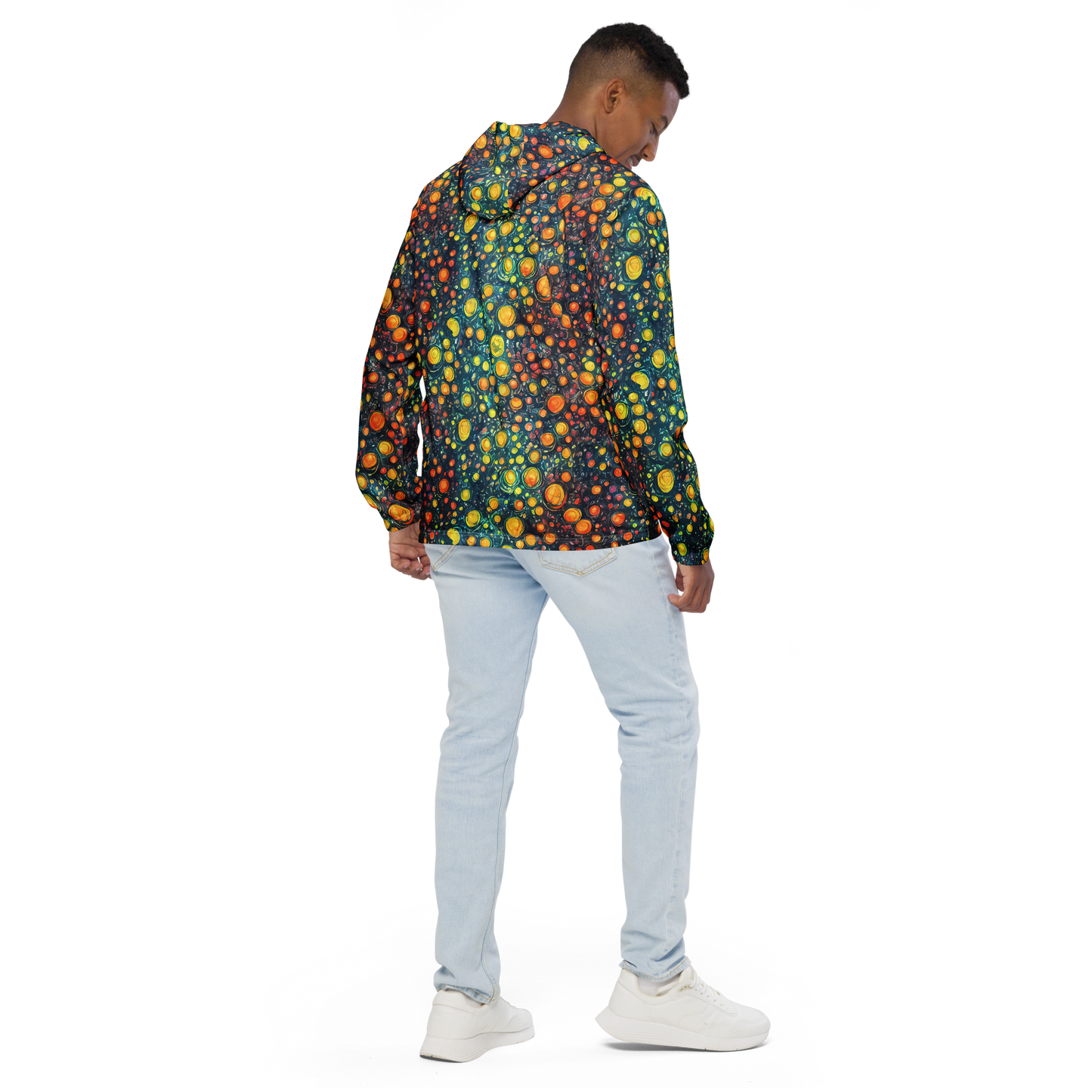 Men's Windbreaker - Starry Orbits