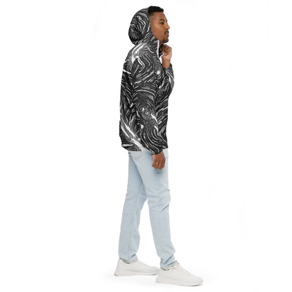 Men's Windbreaker - Silver Swirl