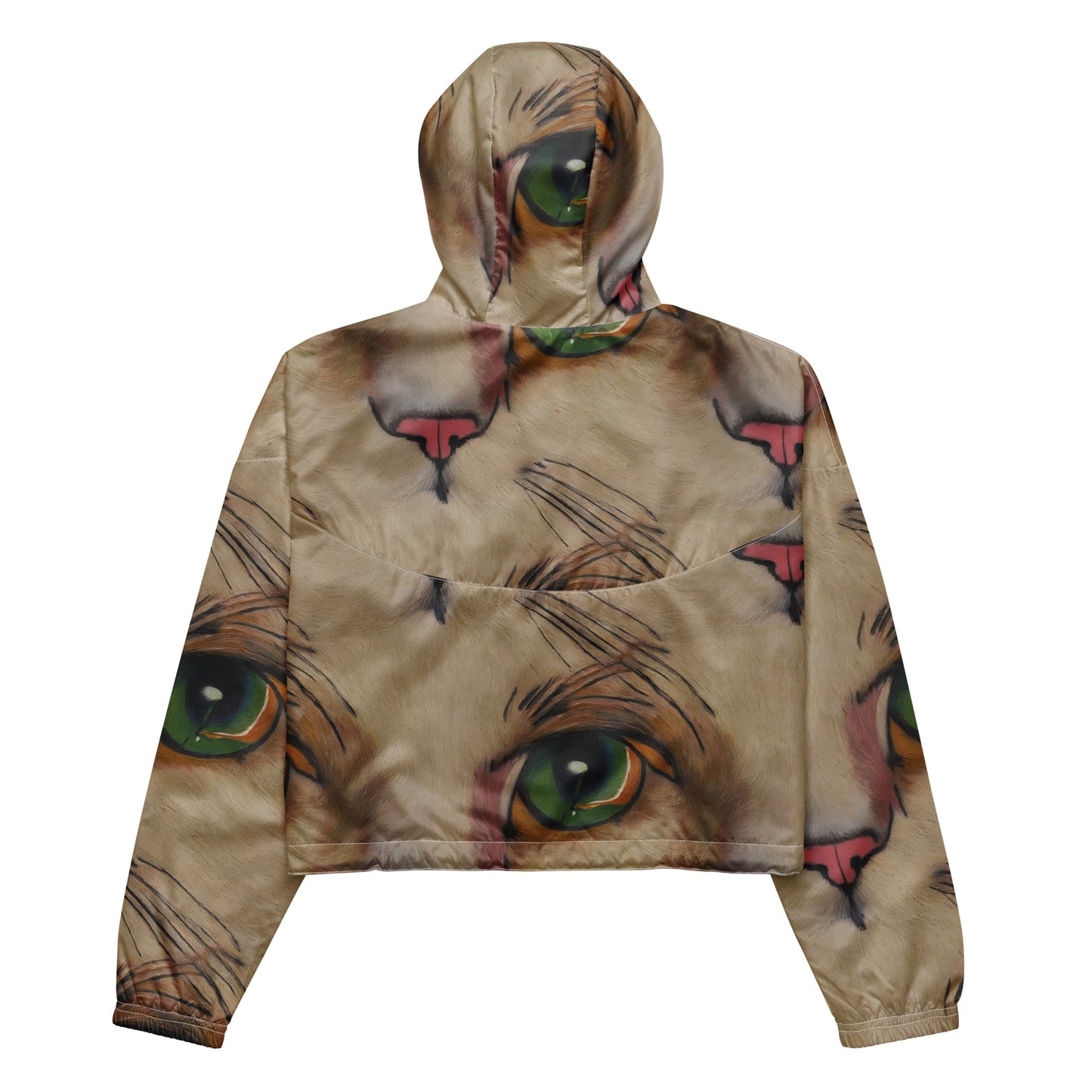 Women's Cropped Windbreaker - Emerald Gaze