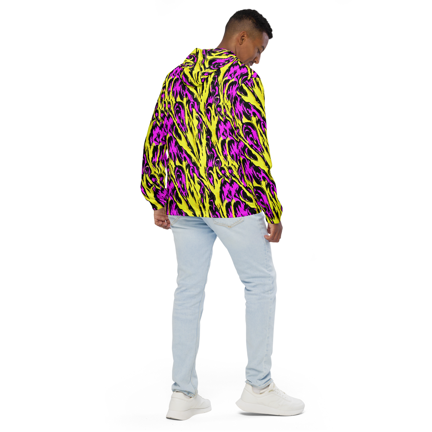 Men's Windbreaker - Neon Savanna