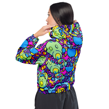 Women's Cropped Windbreaker - Enchanted Orbs