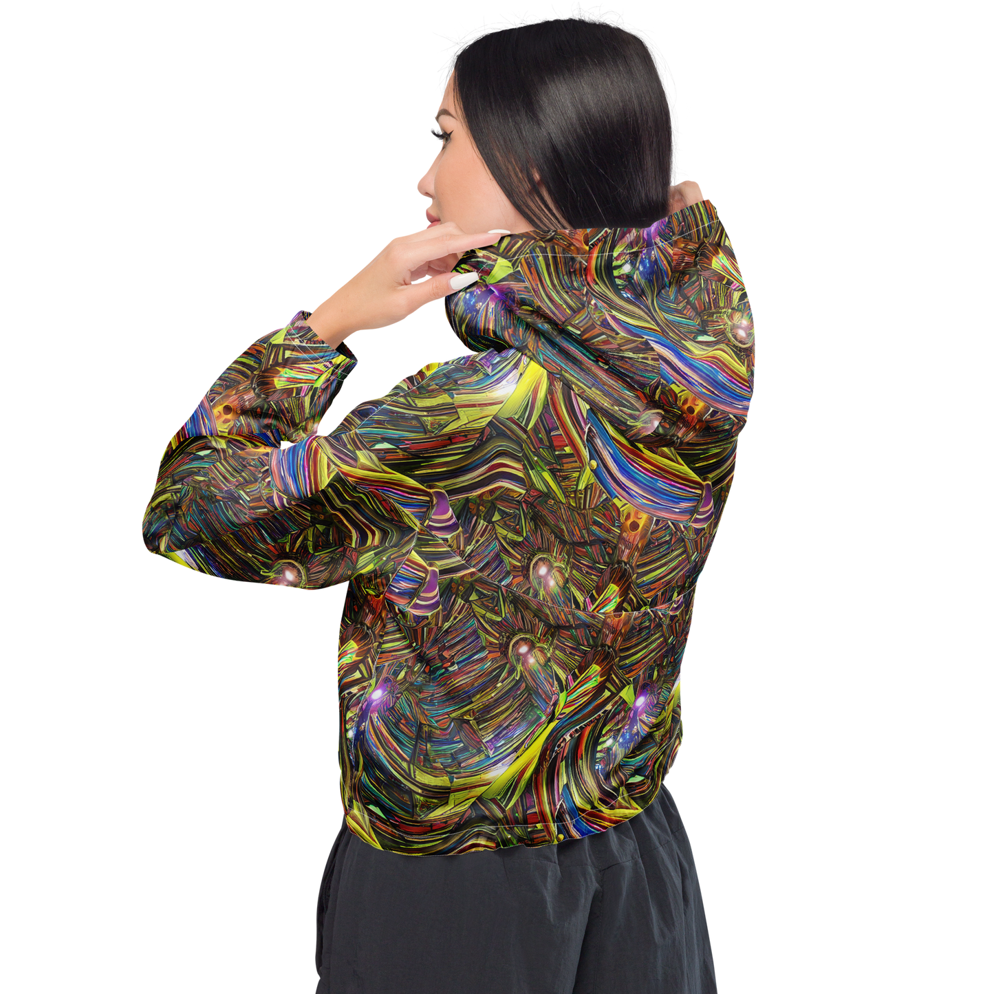 Women's Cropped Windbreaker - Quantum Palette