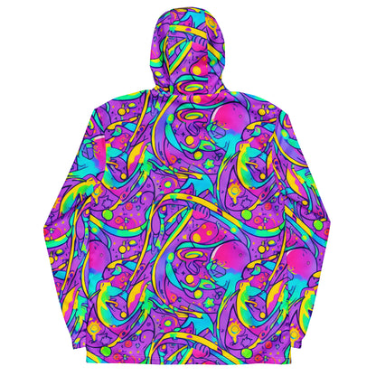 Men's Windbreaker - Neon Galaxy Whirl
