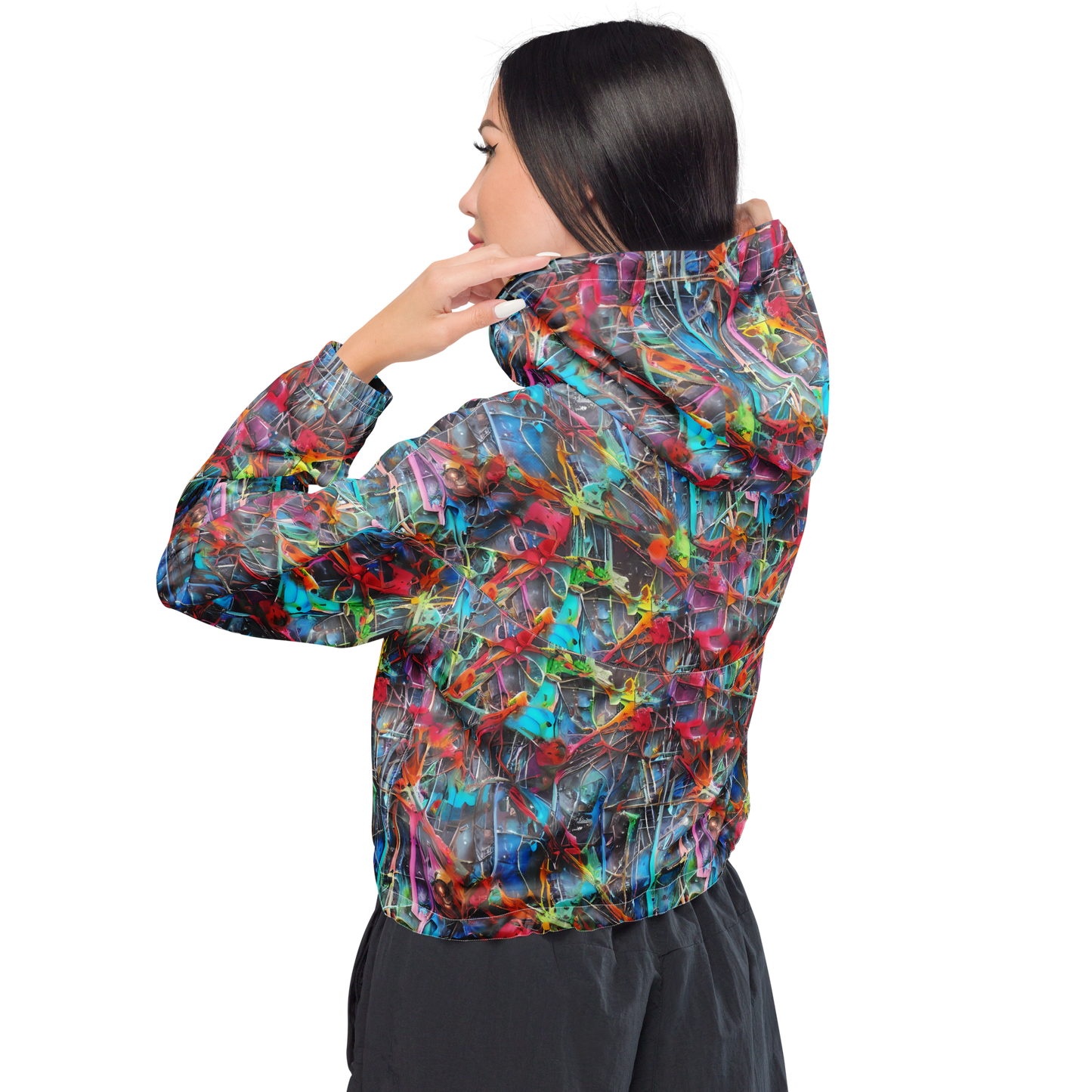 Women's Cropped Windbreaker - Junkyard Jewel