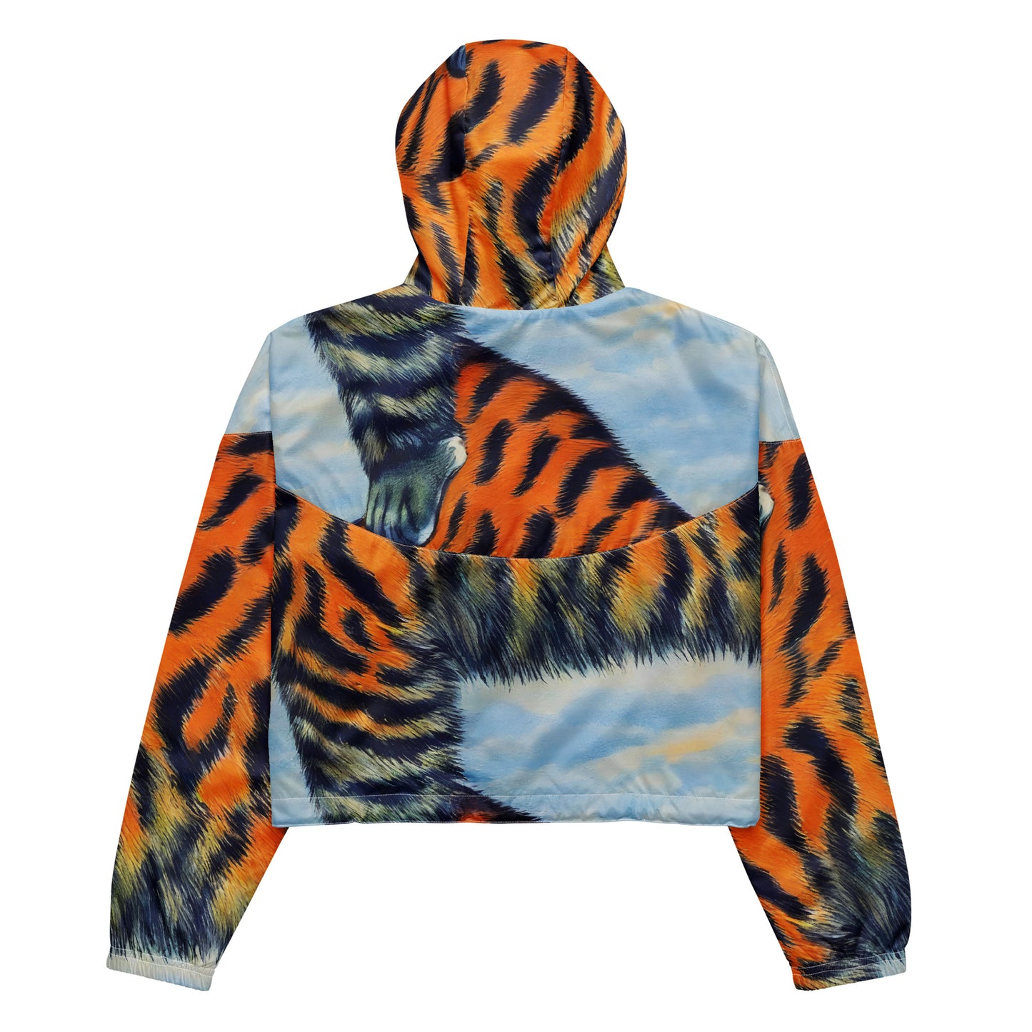 Women's Cropped Windbreaker - Tiger's Dream