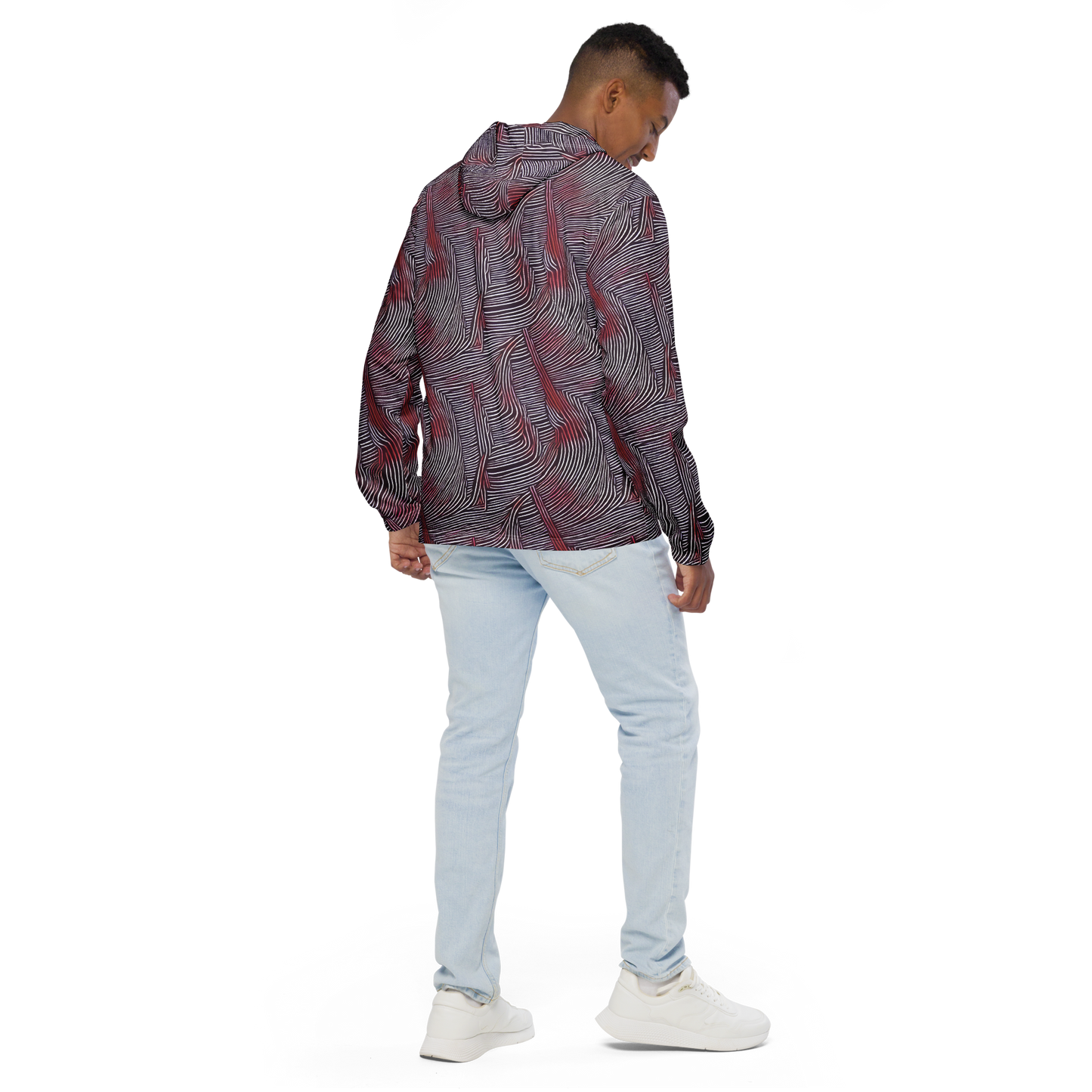 Men's Windbreaker - Nebula Waves