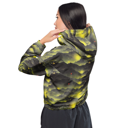 Women's Cropped Windbreaker - Spectral Isle