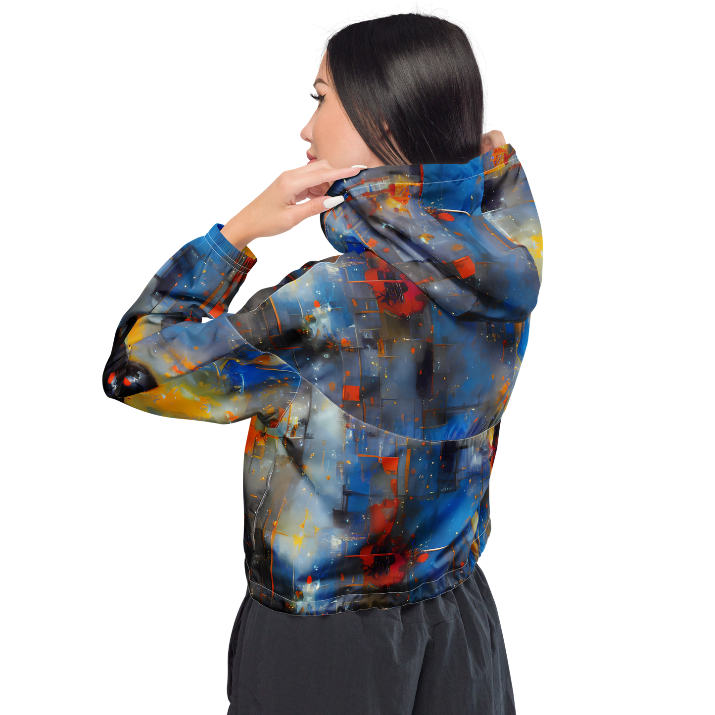 Women's Cropped Windbreaker - Neoblock Fusion