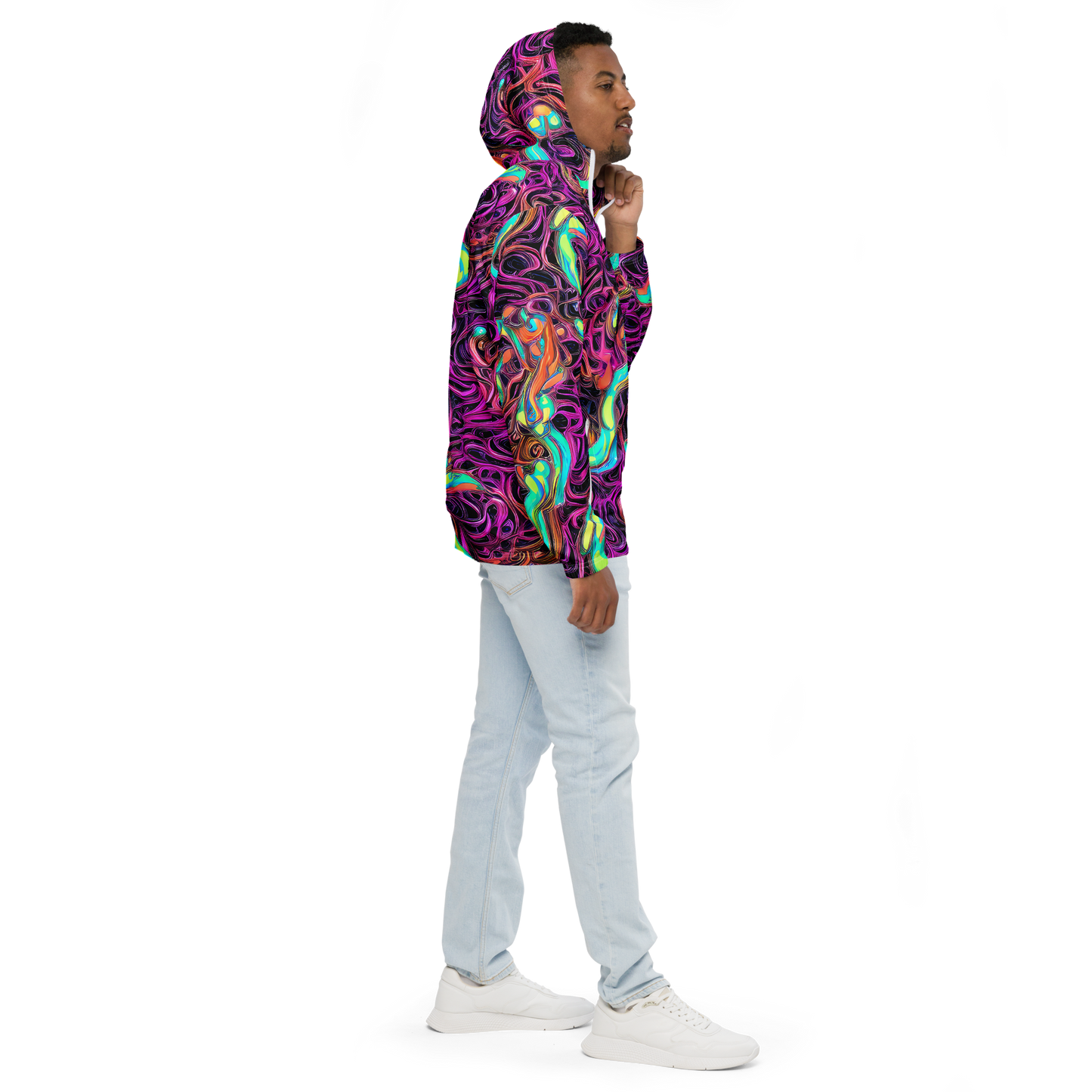 Men's Windbreaker - Neon Drizzle