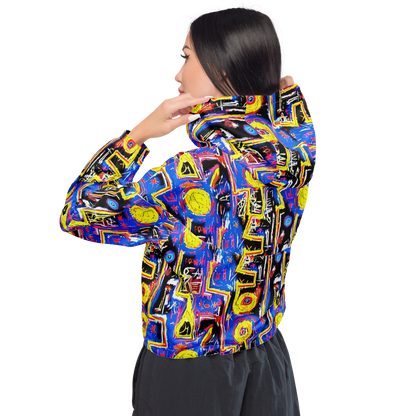 Women's Cropped Windbreaker - Radiant Mayhem