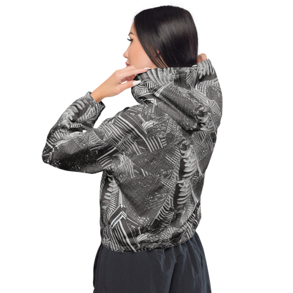 Women's Cropped Windbreaker - Piranesi's Web