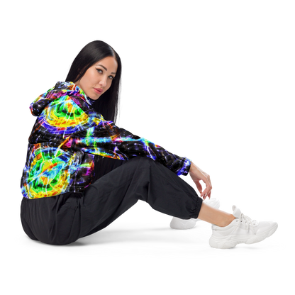 Women's Cropped Windbreaker - Hirschl's Vortex