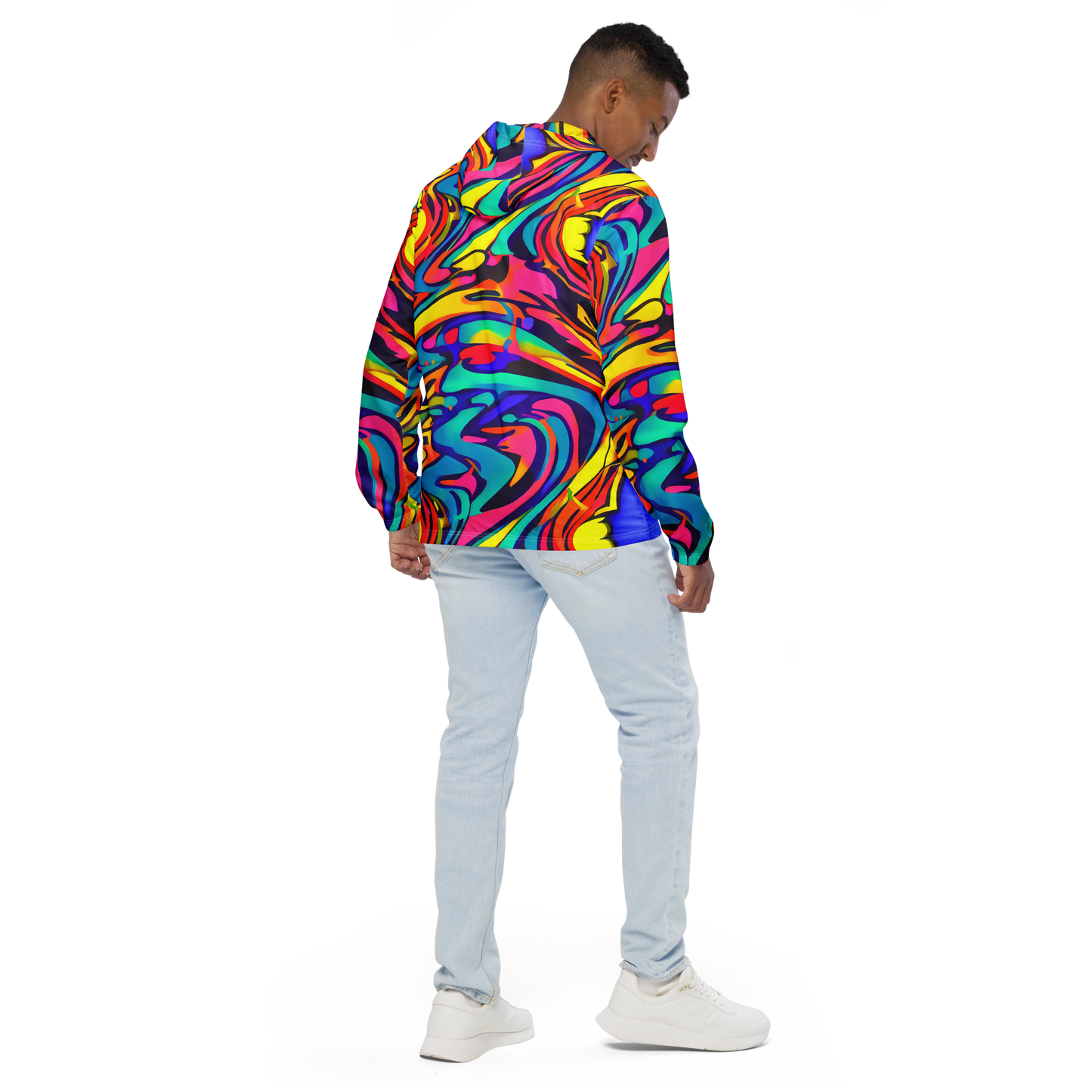 Men's Windbreaker - Electric Ecstasy