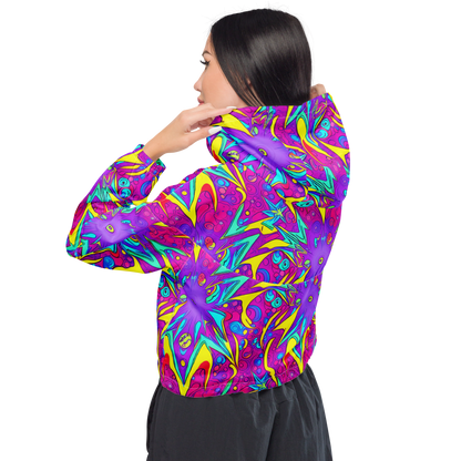 Women's Cropped Windbreaker - Nebula Radiance