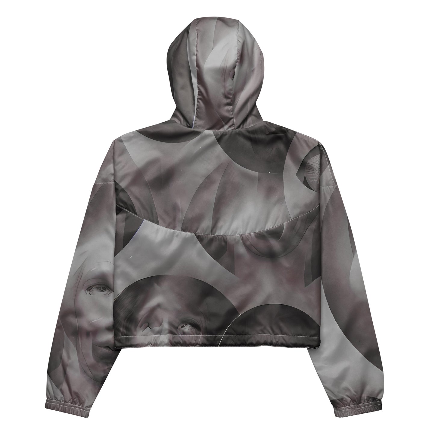 Women's Cropped Windbreaker - Phantom Facescape