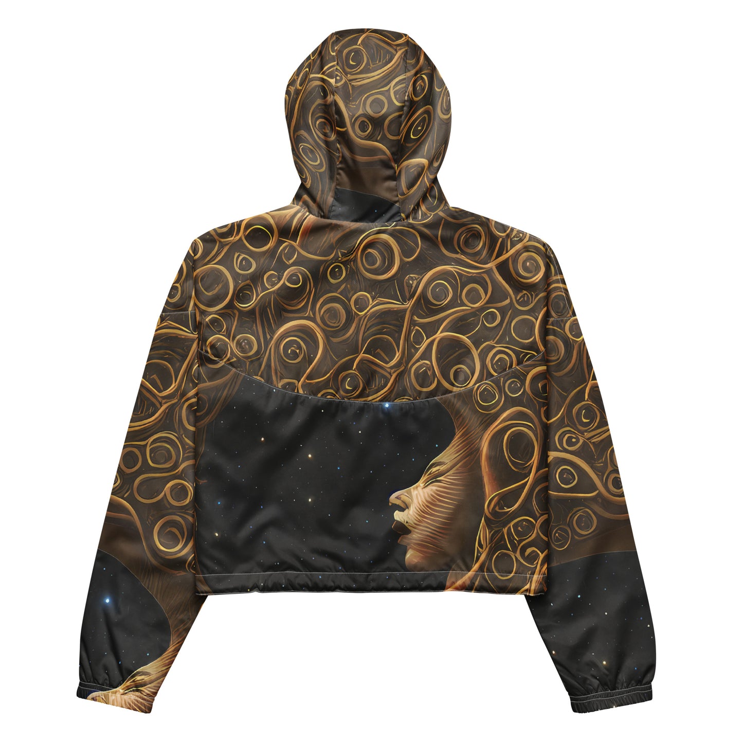 Women's Cropped Windbreaker - Ethereal Coils