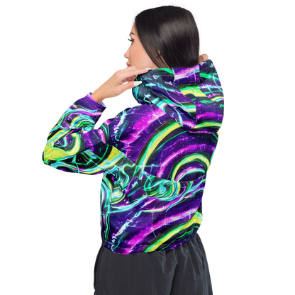 Women's Cropped Windbreaker - Quesnel's Vortex