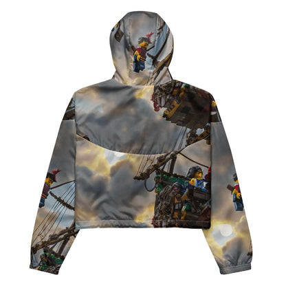 Women's Cropped Windbreaker - Skyward Adventure