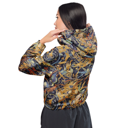 Women's Cropped Windbreaker - Quantum Symmetry