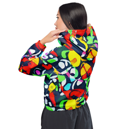 Women's Cropped Windbreaker - Chagall's Dream