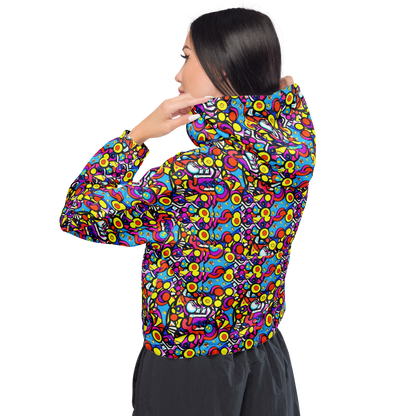 Women's Cropped Windbreaker - Stellar Circus