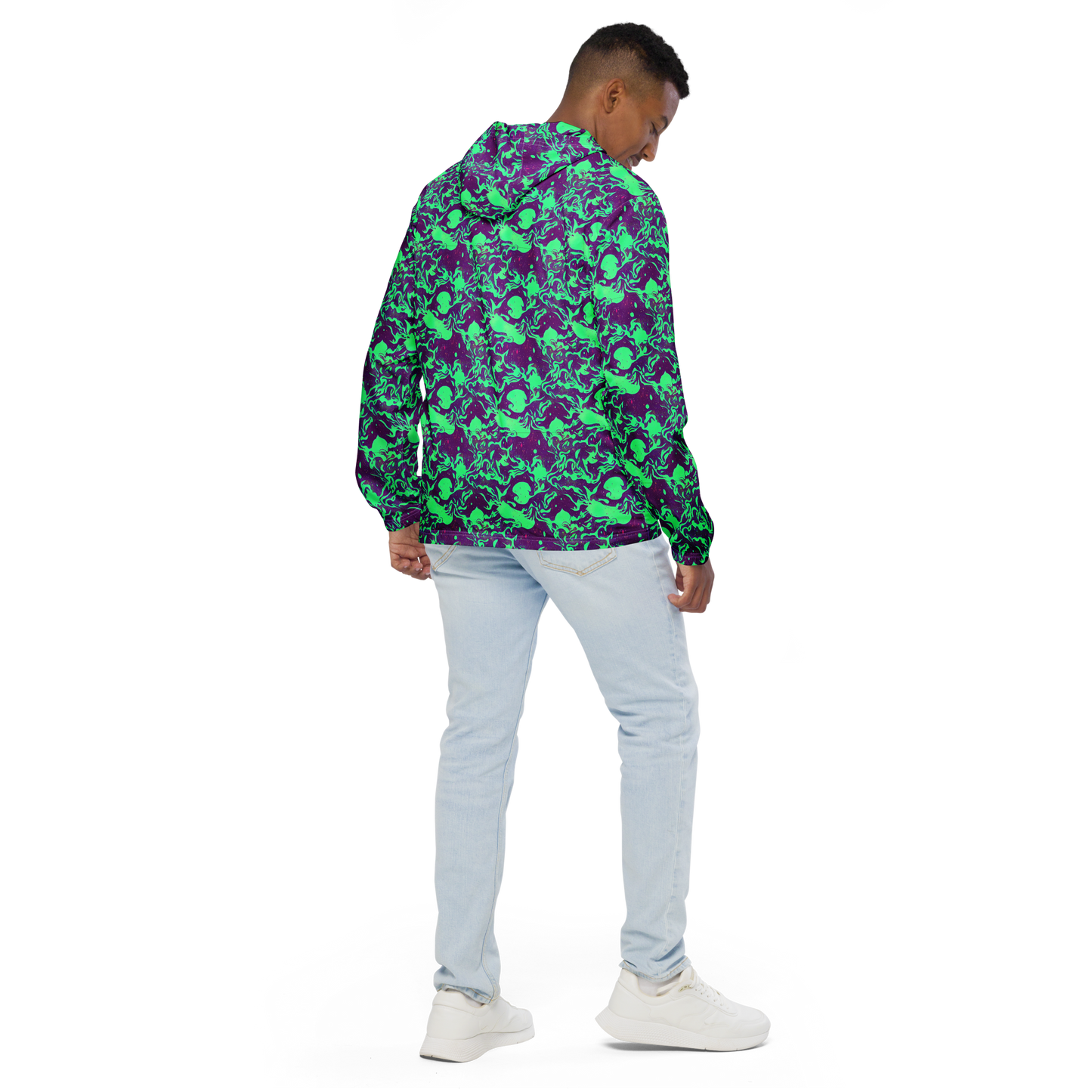 Men's Windbreaker - Alien Ripples