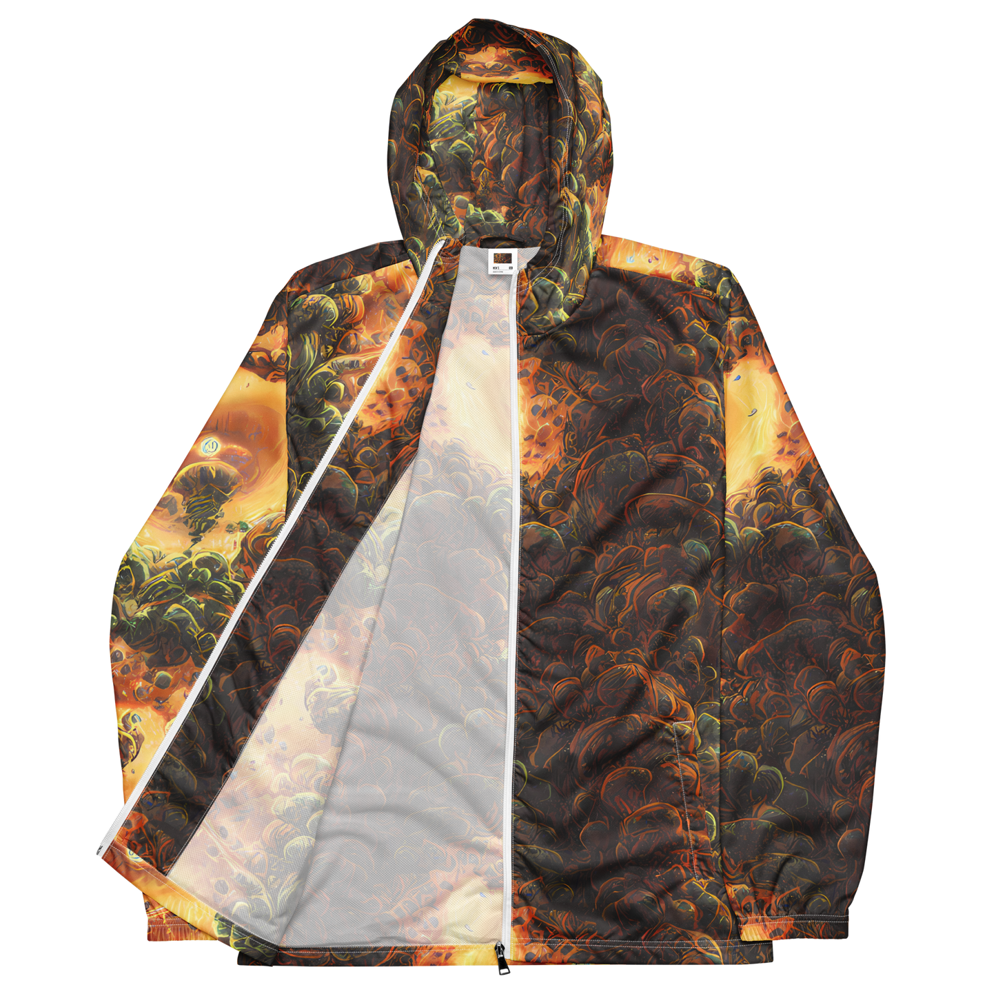 Men's Windbreaker - Volcanic Cascade