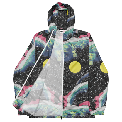 Men's Windbreaker - Lunar Waves