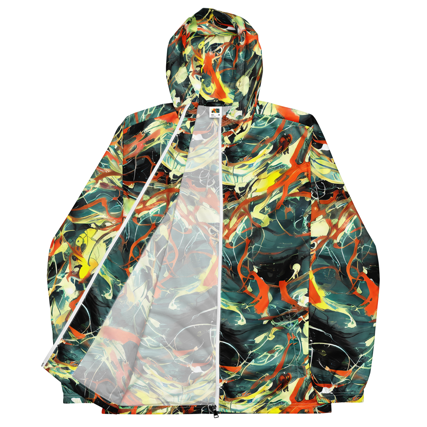 Men's Windbreaker - Fluid Firestorm