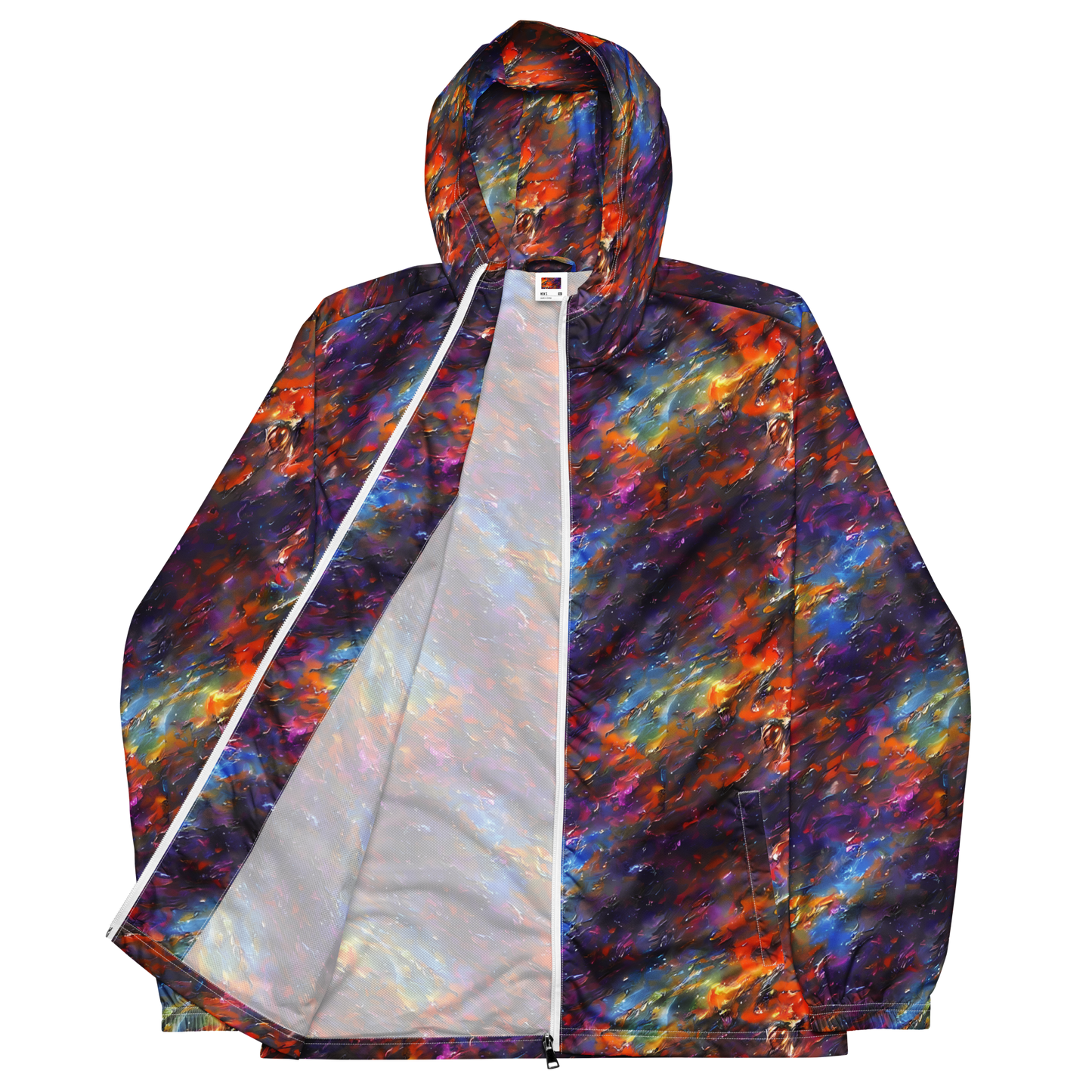 Men's Windbreaker - Auroral Ripples