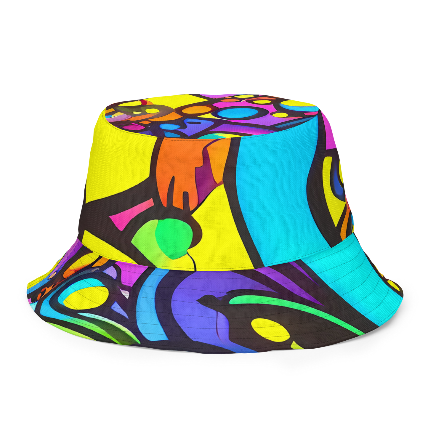 Reversible Bucket Hat - Kaleidoscopic Flow