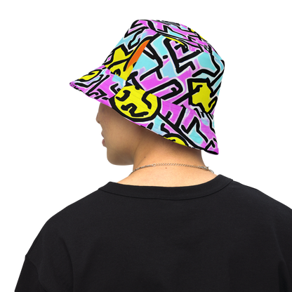 Reversible Bucket Hat - Punk Doodles