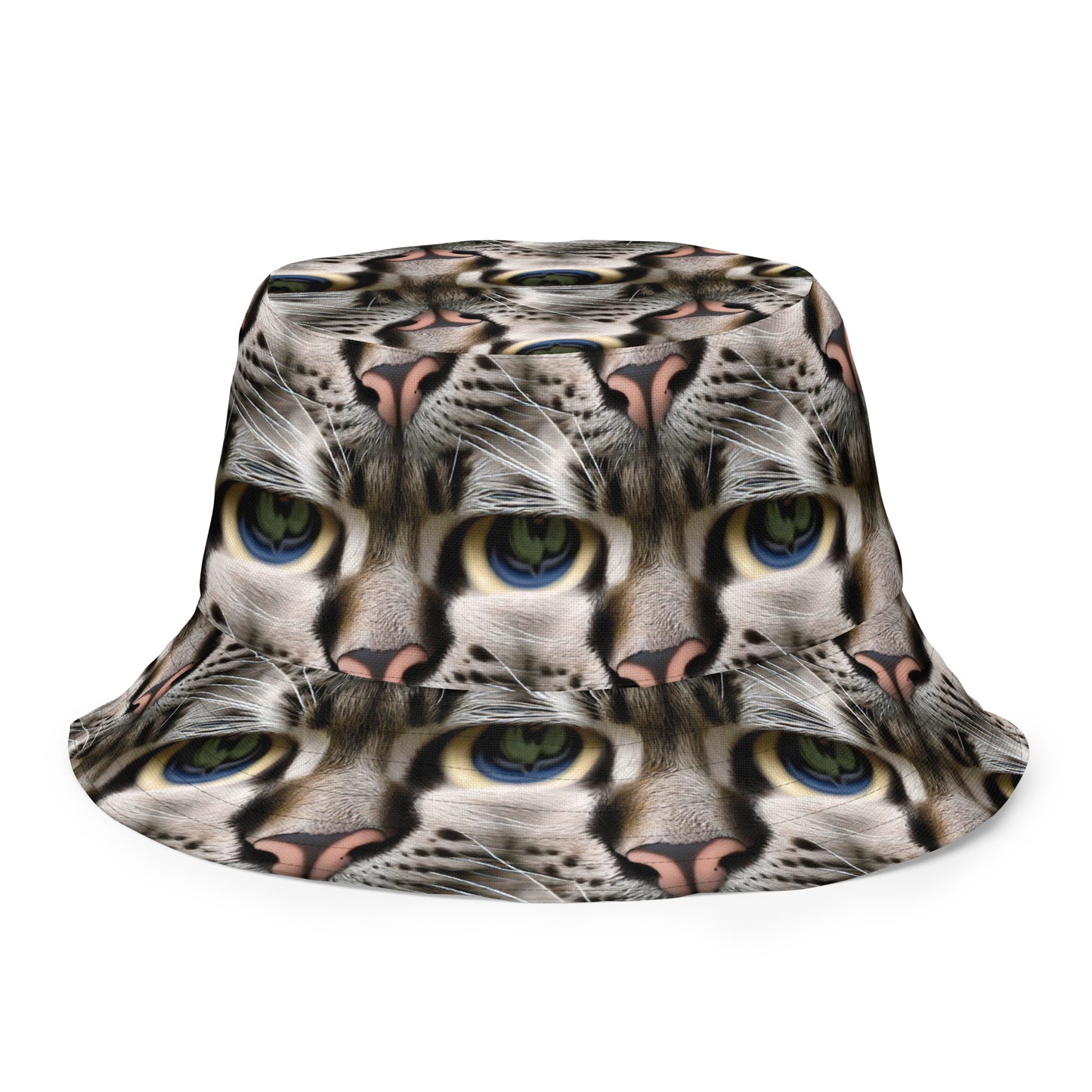 Reversible Bucket Hat - Feline Mirage