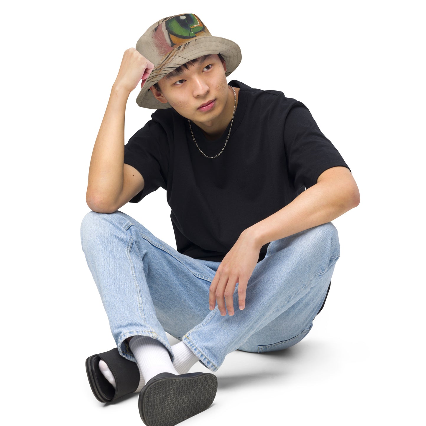 Reversible Bucket Hat - Emerald Gaze