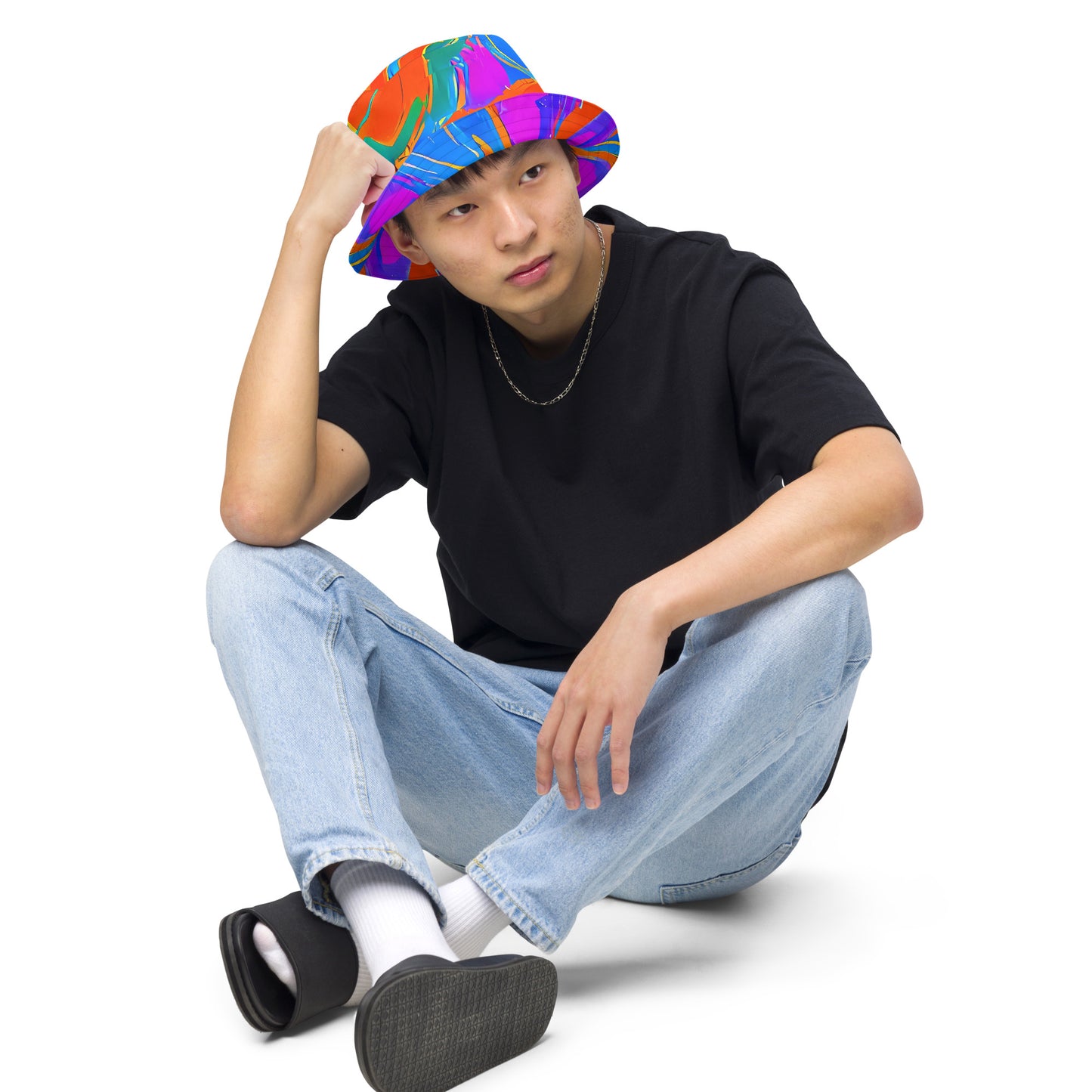 Reversible Bucket Hat - Childish Strokes