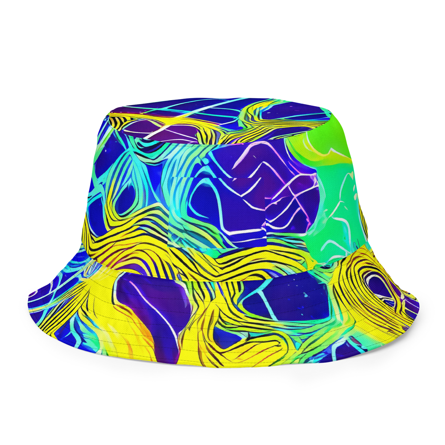 Reversible Bucket Hat - Neon Jungle Rhapsody