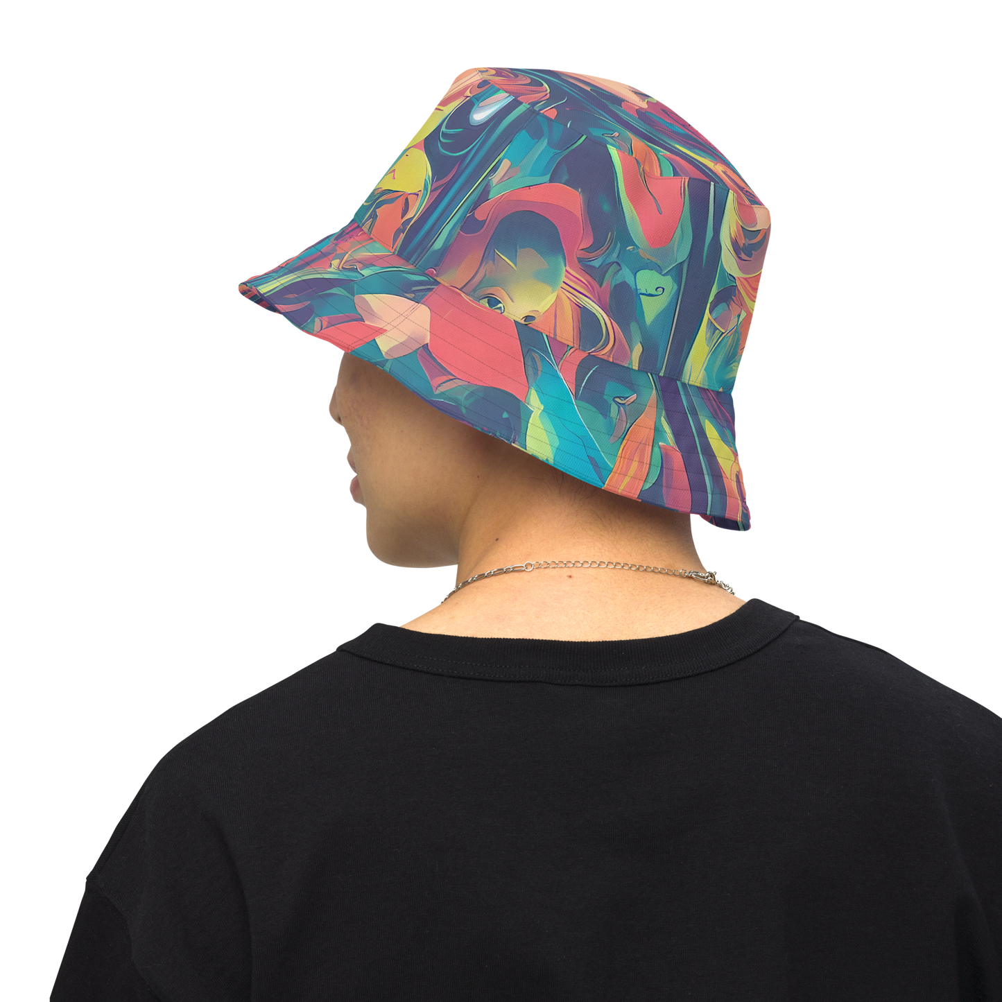 Reversible Bucket Hat - Neon Aurora