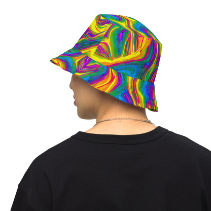 Reversible Bucket Hat - Electric Aurora