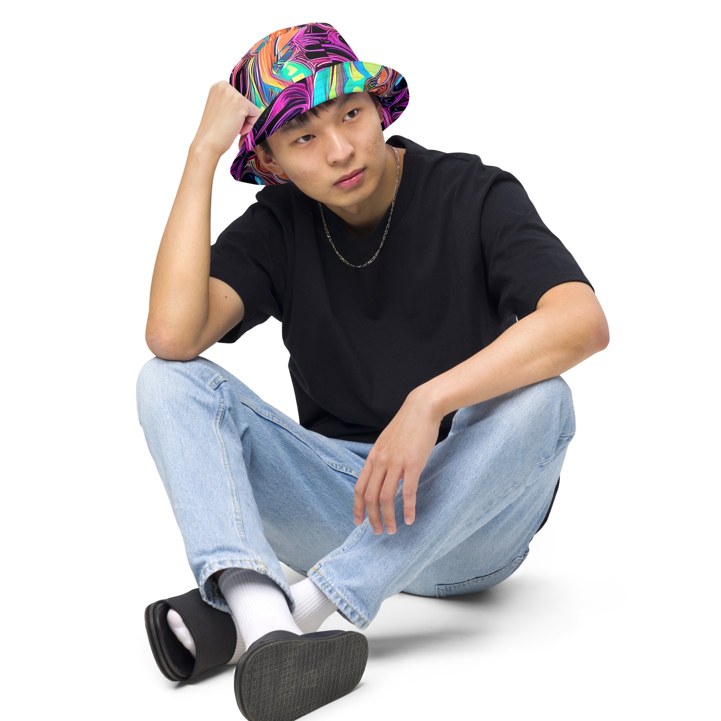 Reversible Bucket Hat - Neon Drizzle