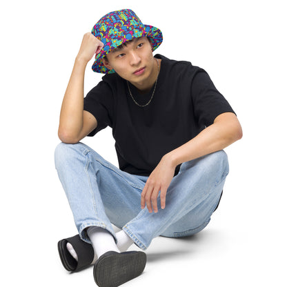 Reversible Bucket Hat - Psychedelic Harmony