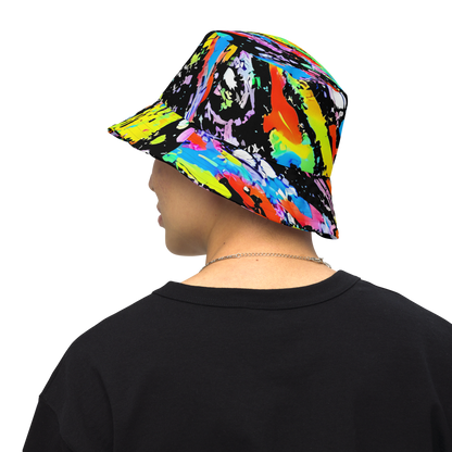 Reversible Bucket Hat - Pollock Pulse